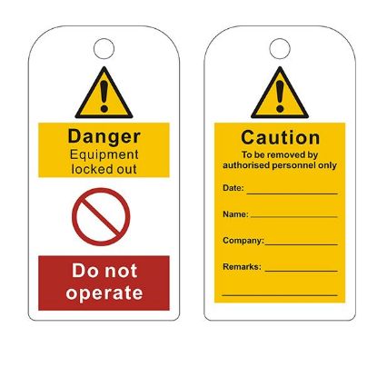 Picture of Safety Warning Tag - Equipment Locked Out