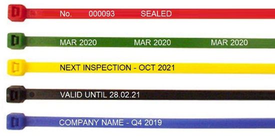 Picture of 200x4.8mm Printed Cable Ties